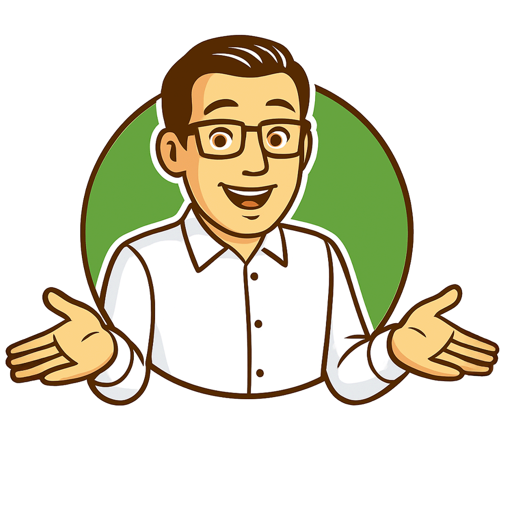 Maskottchen von MPU Clever ist fröhlich und hält willkommenheißend die Arme auf